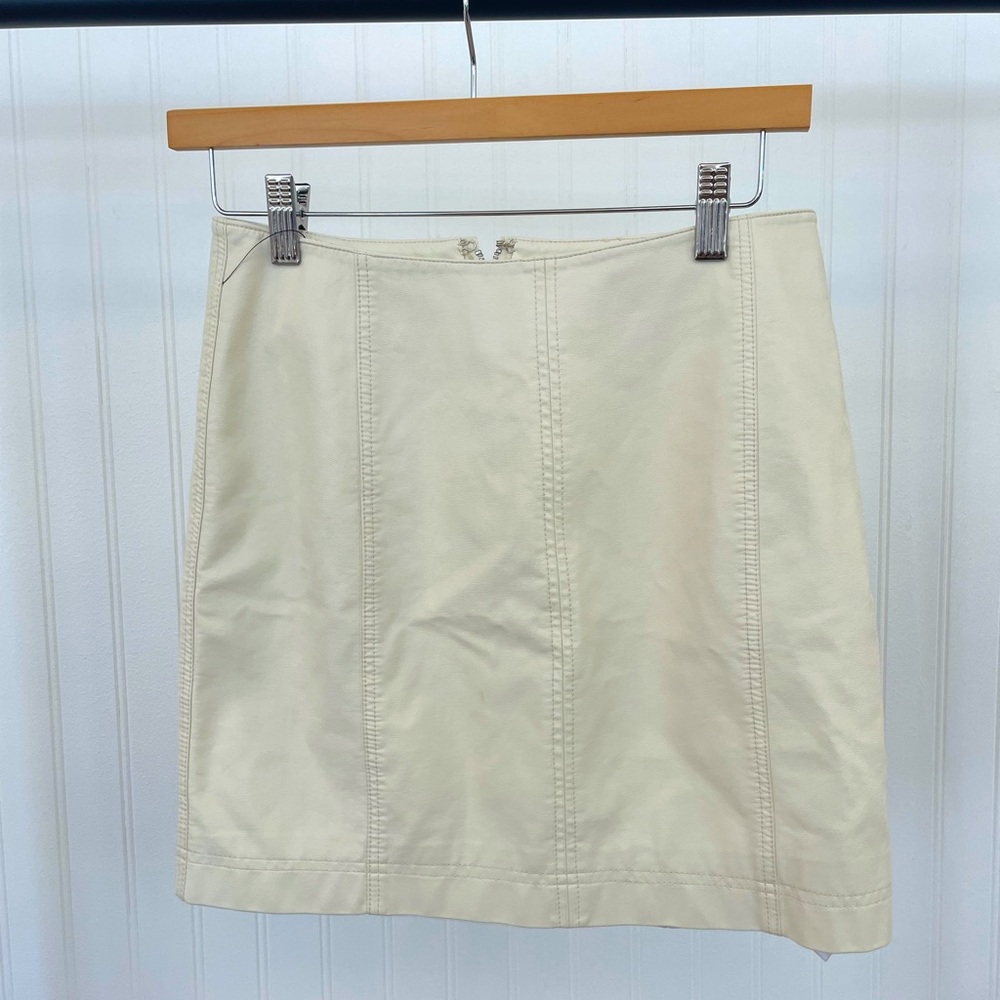 Free People Bone leather Panel Mini Skirt
